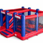 Hüpfburg Feuerwehr mit Kletterturm