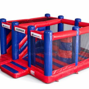 Hüpfburg Feuerwehr mit Kletterturm