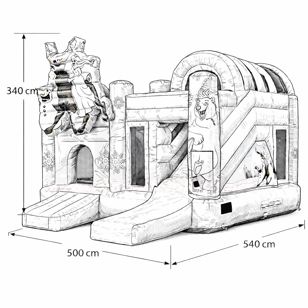 Hüpfburg Multiplay Ice mit Rutsche – Bild 3
