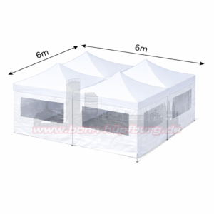 6x6m Faltzelt mit Seitenteilen