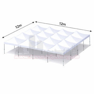 12x12m Abbildung Faltzelte Seitenansicht