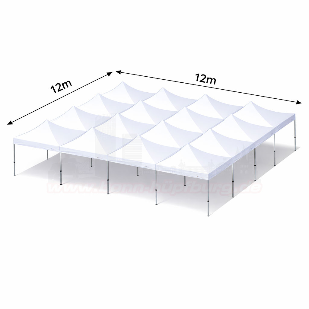 12x12m Abbildung Faltzelte Seitenansicht