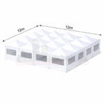 12x12m Faltzelt mit Seitenteilen