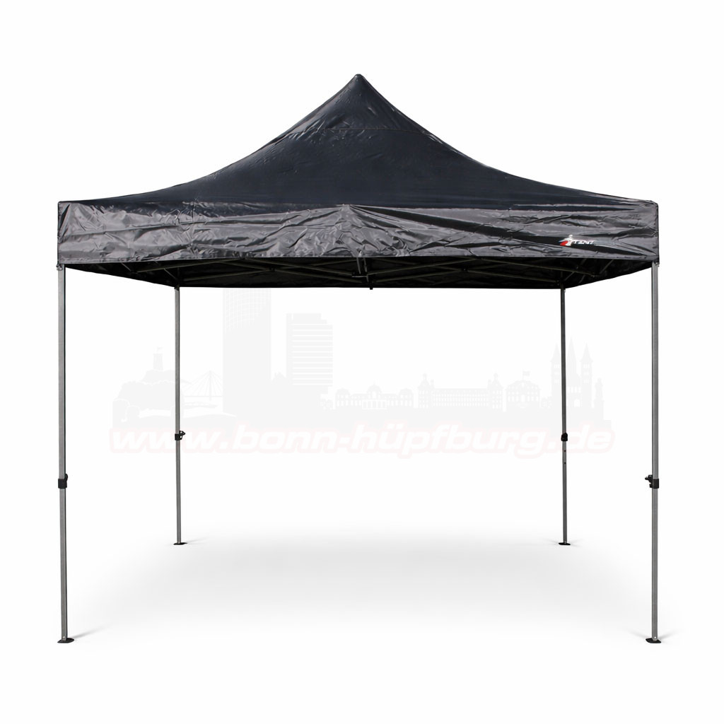 3x3m Faltzelt schwarz ohne Seitenteile