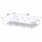 6x12m Abbildung Faltzelte Seitenansicht