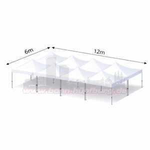 6x12m Abbildung Faltzelte Seitenansicht