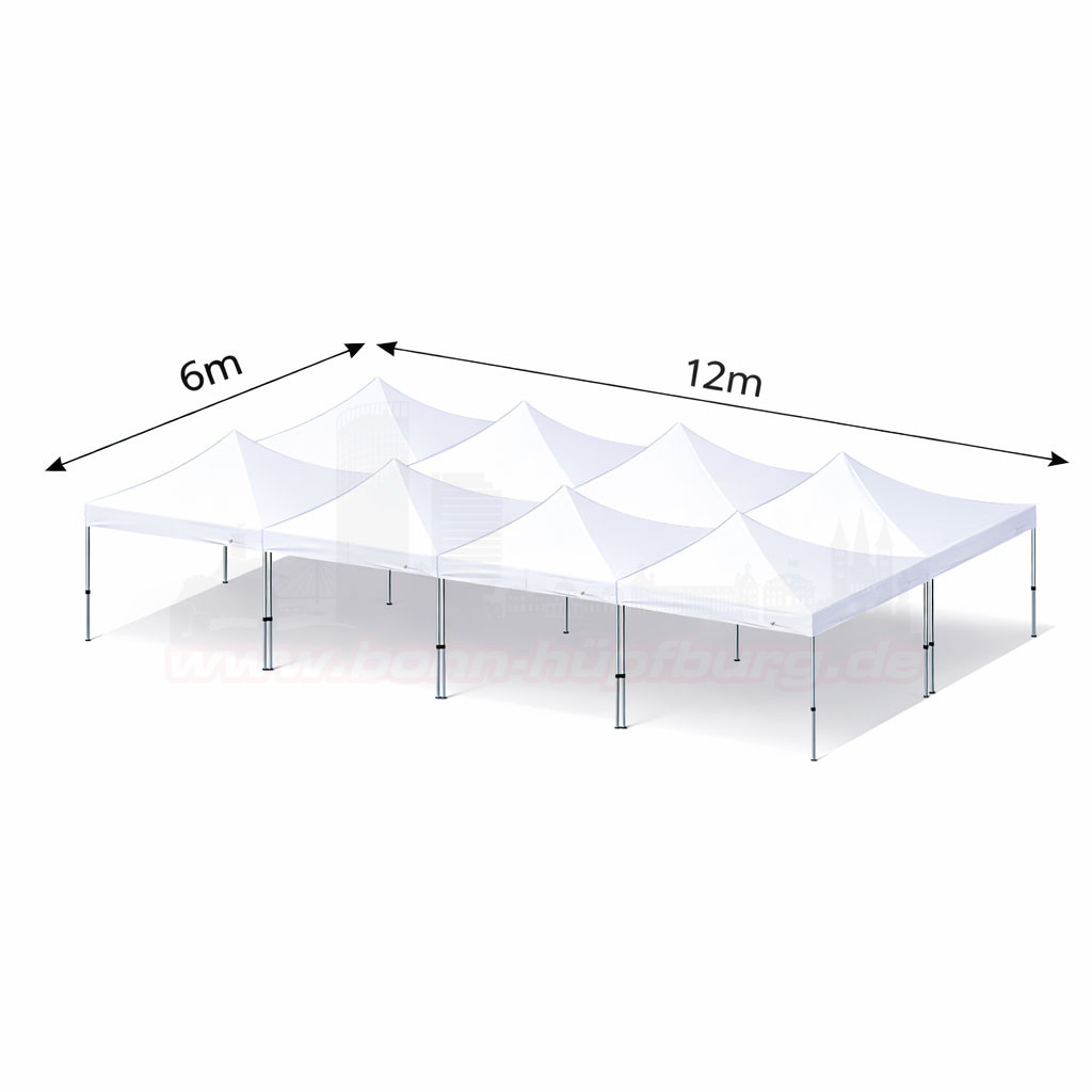 6x12m Abbildung Faltzelte Seitenansicht