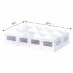 6x12m Faltzelt mit Seitenteilen