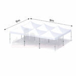 6x9m Abbildung Faltzelte Seitenansicht