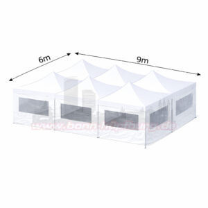 6x9m Faltzelt mit Seitenteile