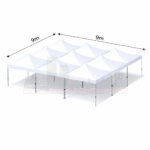 9x9m Abbildung Faltzelte Seitenansicht