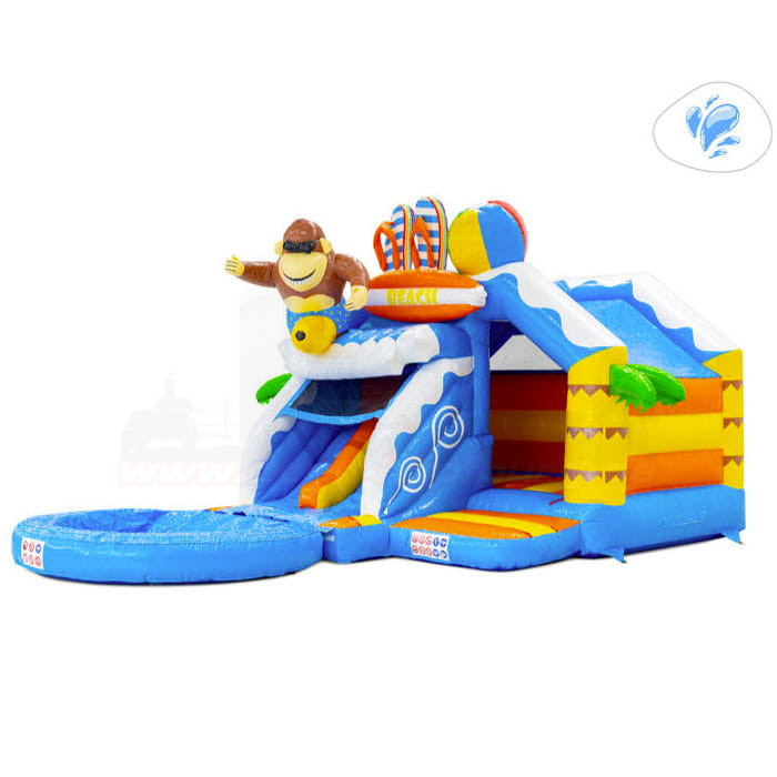 HüpfburgJB Slide Combo DoubleSlide Strand 01