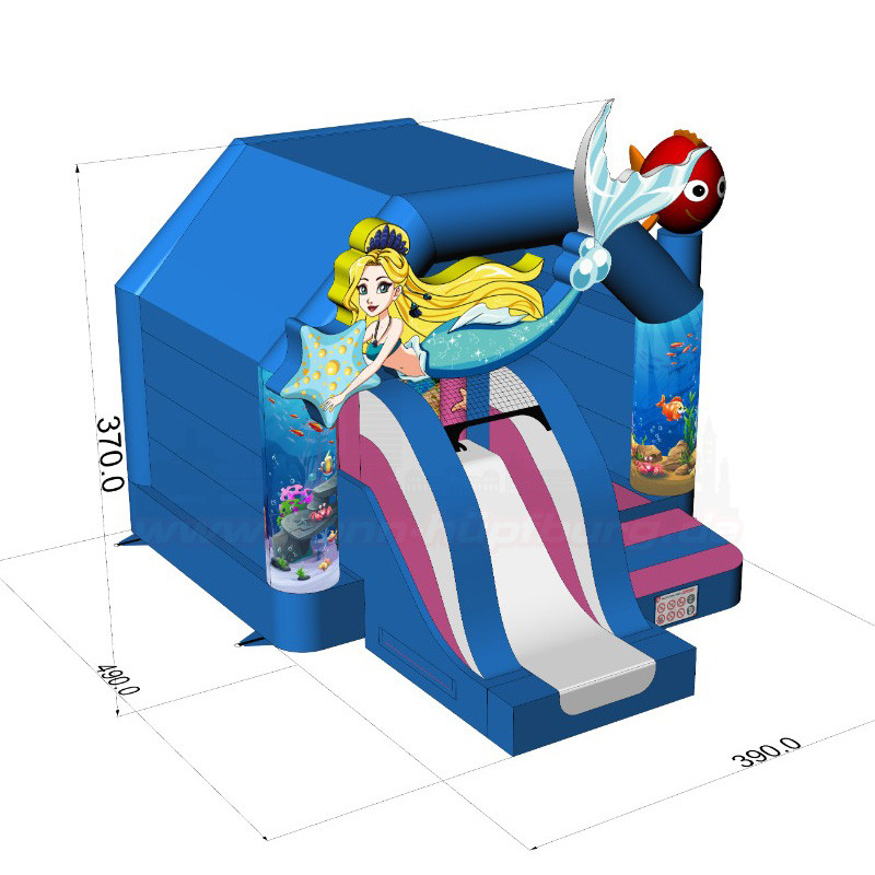 Hüpfburg Combo Meerjungfrau mit Rutsche