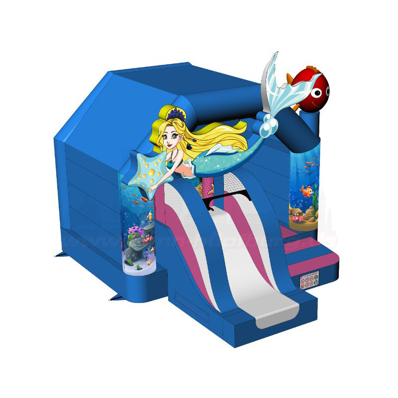 Hüpfburg Combo Meerjungfrau mit Rutsche