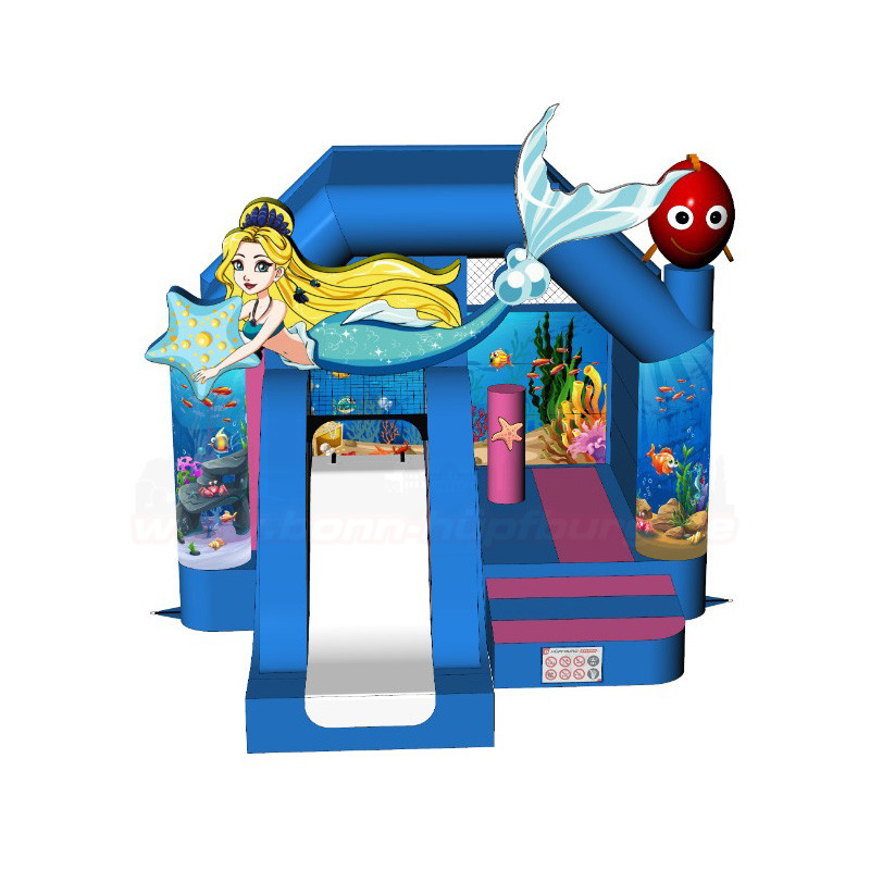 Hüpfburg Combo Meerjungfrau mit Rutsche